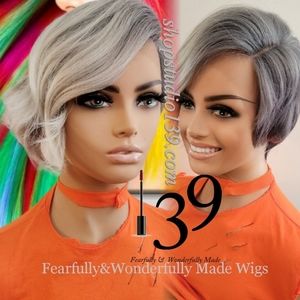 Sexy grey human hair Hd lace front wig
